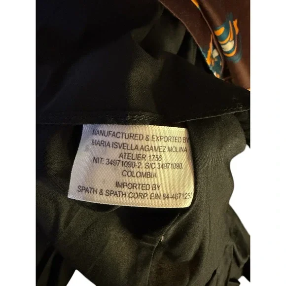 Atelier 1756 Brown Orange Butterfly Smocked Cutout Mini Cotton Dress XL NWT - Picture 11 of 13